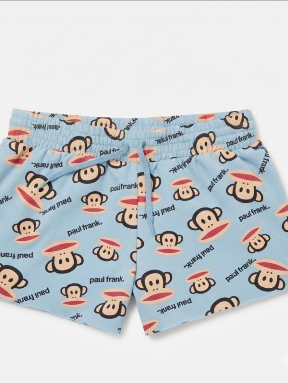 Paul Frank Blue Julius the Monkey Drawstring Shorts Unisex Cotton Blend L